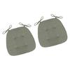 2 Piece Chair Cushions Set Cotton Linen Fabric Thick Seat Pads Multipurpose For Dining Office Ergonomic Support Design