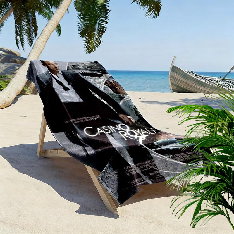 007: Spectre Danger beach towel Beach towel for vacation photos Outdoor camping quick-drying swim towel Absorbent bath towel swim beach towel Comfort