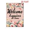 Tin Sign Welcome Happens in Home Floral Roses Vintage  Metal Plaque Wall Decor for Living Room Bedroom Door Garage Cafe Garden R