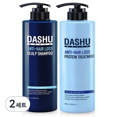 Daily Oriental Medicine Scalp Gold Hair Loss Relief Shampoo Citrus Scent 500ml + Daily Anti-Hair Loss Protein Treatment 500ml, 2 Sets