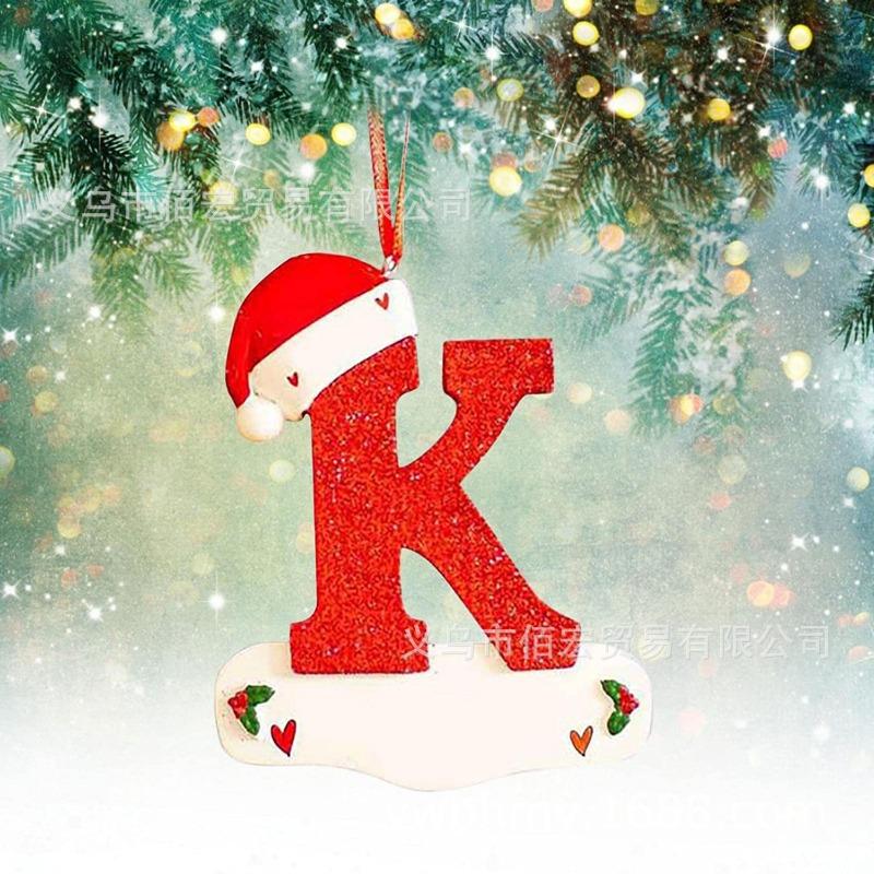 1pc Christmas Tree Decoration for Home 2025 Letter Pendant Pendant Xmas 2026 New Year Decor Ornament Noel supplies accessories