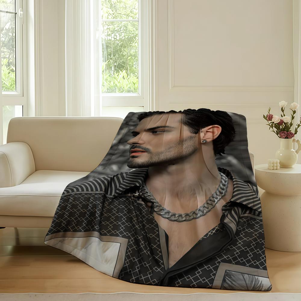 Spanish Singer Abraham Mateo Blanket For Sofa Office Bed Plane Travel Sleep Read Relax Camping Soft And Warm