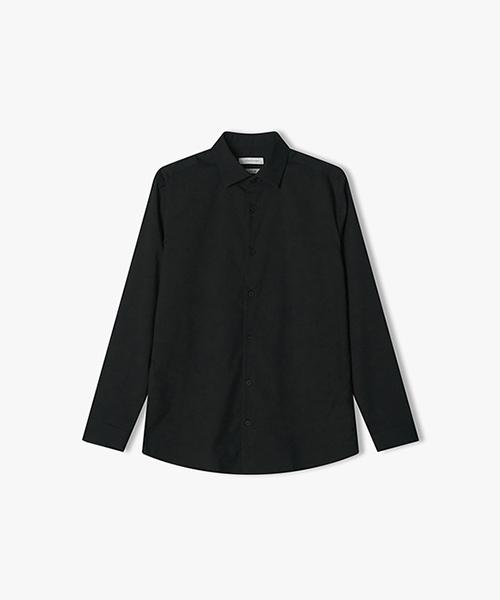 River Classy [25Ss] Lls31592 Black Slim Fit Regular Collar Business Shirt 95