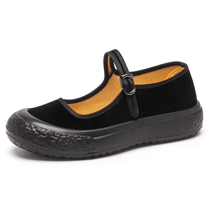 

Тканевые туфли женские рабочие туфли черные на платформе туфли для танцев для мамы гостиничная кухня нескользящие для пожилых тканевые туфли 39 чёрный