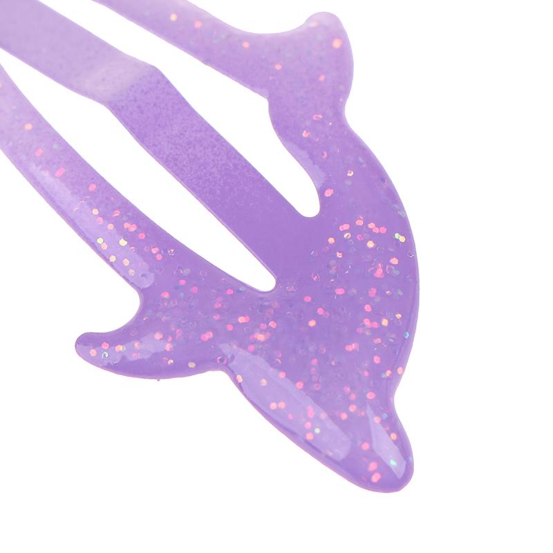 5Pcs Colorful Glitter Dolphin Bb Hair Side Clips Barrettes For Girls Women Child Holiday Party Gift Hair Accessories Headwear