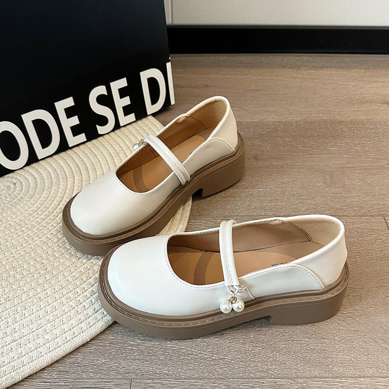 French Mary Jane Small Leather Shoes Women's 2025 New Summer with Skirt Shoes Women's Single Shoes Gentle Wind Evening Shoes