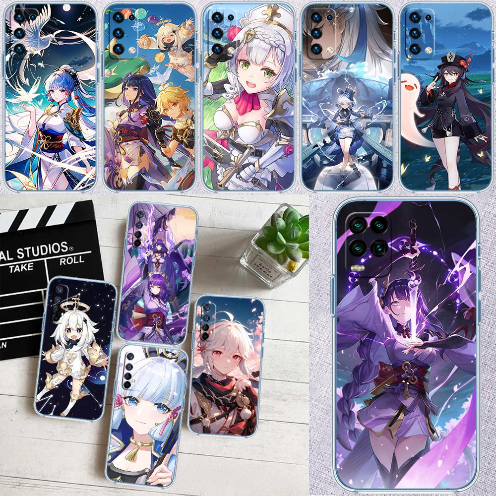 Genshin Impact Transparent Phone Case for Motorola Moto Edge 20 30 40 50 S30 Fusion Ultra Pro Neo Lite + G200 G23
