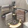 Modern Designs Towel Holder Without Punches Easy Installation Sturdy Waterproof Rustproof for Various Styles Daily Use