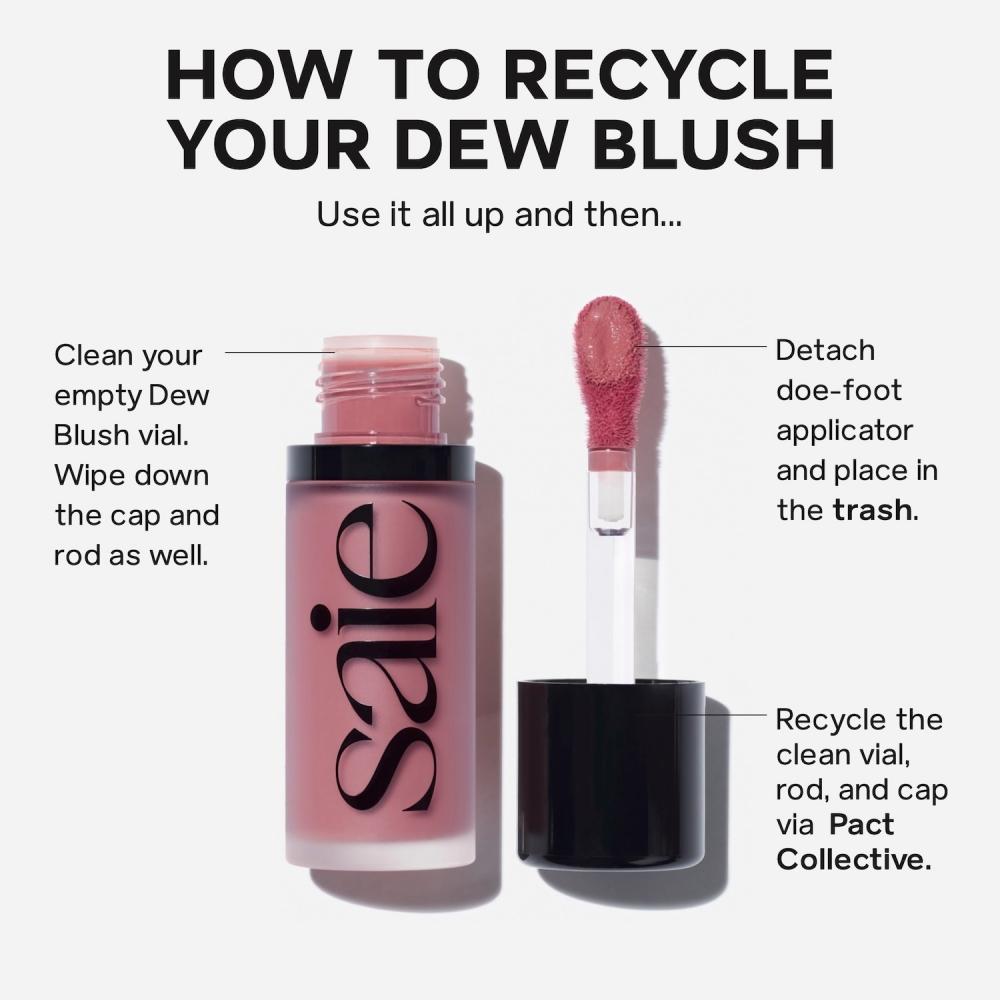 Saie Dew Blush Liquid Cream Blush 0.40 Oz   12 Ml Dreamy Bright Berry