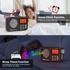 Tragbares Radio FM & AMLCD-Bildschirm unterstützt 5-V-Eingang Bass AM-Radio Timer Alarm Timer Abschaltung Speicher Frequenz Programm Weiß & Schwarz