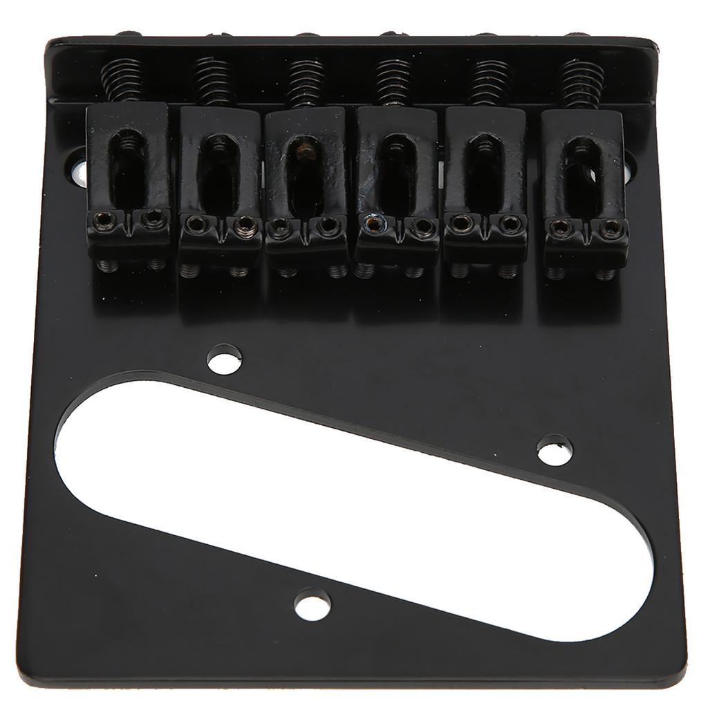 Electric Guitar Bridge 6?String 6ST String Fixed Metal Bridge for TL Electric Guitar AccessoryBlack