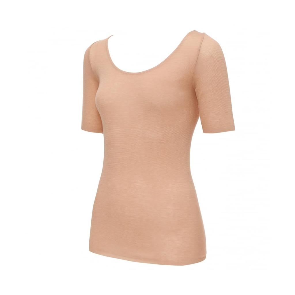 Triumph Thin and Lightweight Innerwear 5170 Sleeve Top 00AV Size L 3/4 (Smoky Russet)