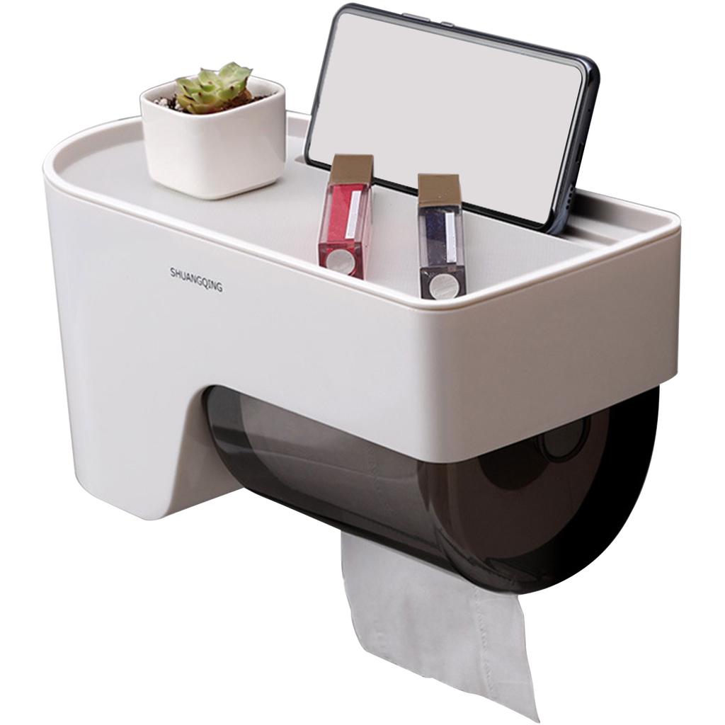 Cheap Bathroom Toilet Paper Holder with Shelf Paper Towel Dispenser ...