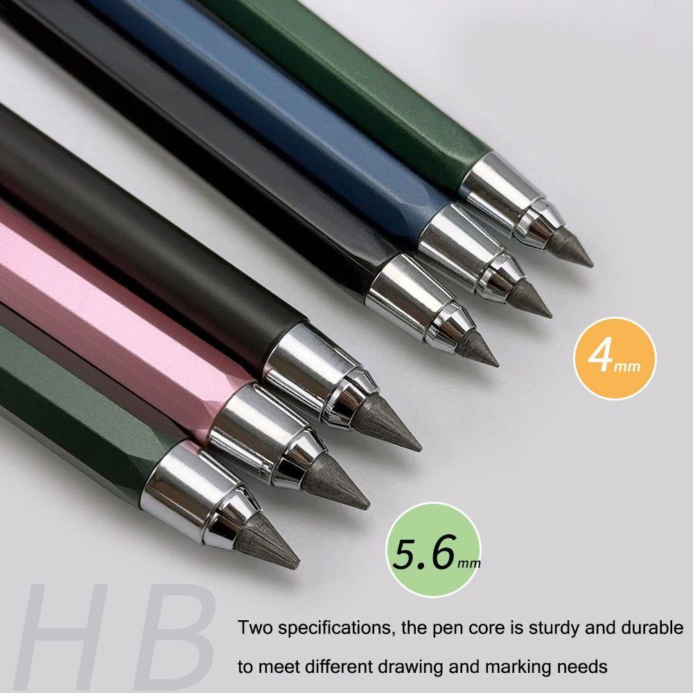 Metal Automatic Pencil 2B/4B/6B/8B/10B Pencil Refill Propelling Pencil Sketch Pencil  Stationery