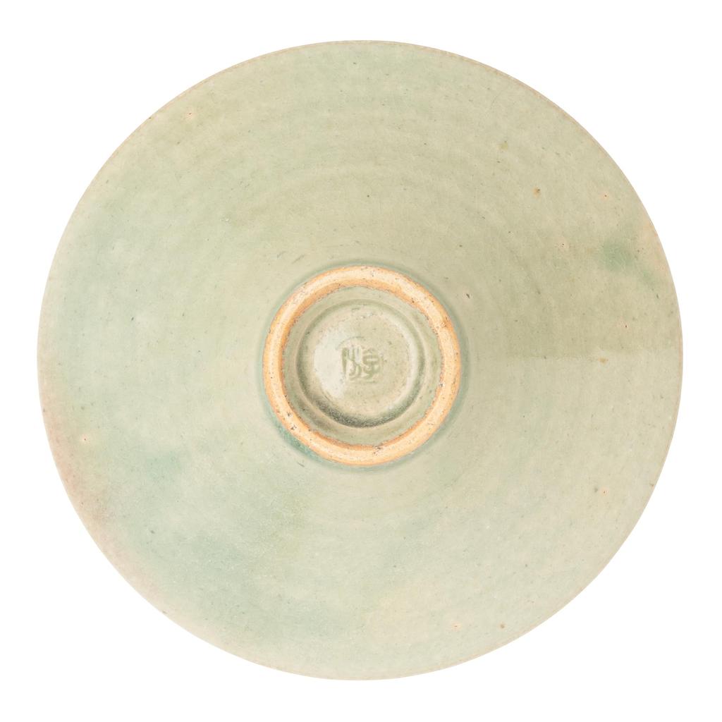 Marui Pottery Shigaraki Ware Hechimon Diameter White Glass Ivory Bowl/Plate, approx. 15cm, MR-3-4114