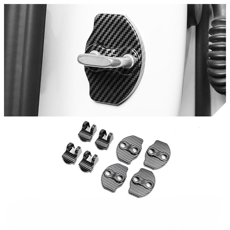 

8 шт. Захисні кришки для замків дверей для Tesla Model 3/Y/3+ Засувки Обмежувачі дверей Захисні ковпачки АБС Аксесуари для салону автомобіля