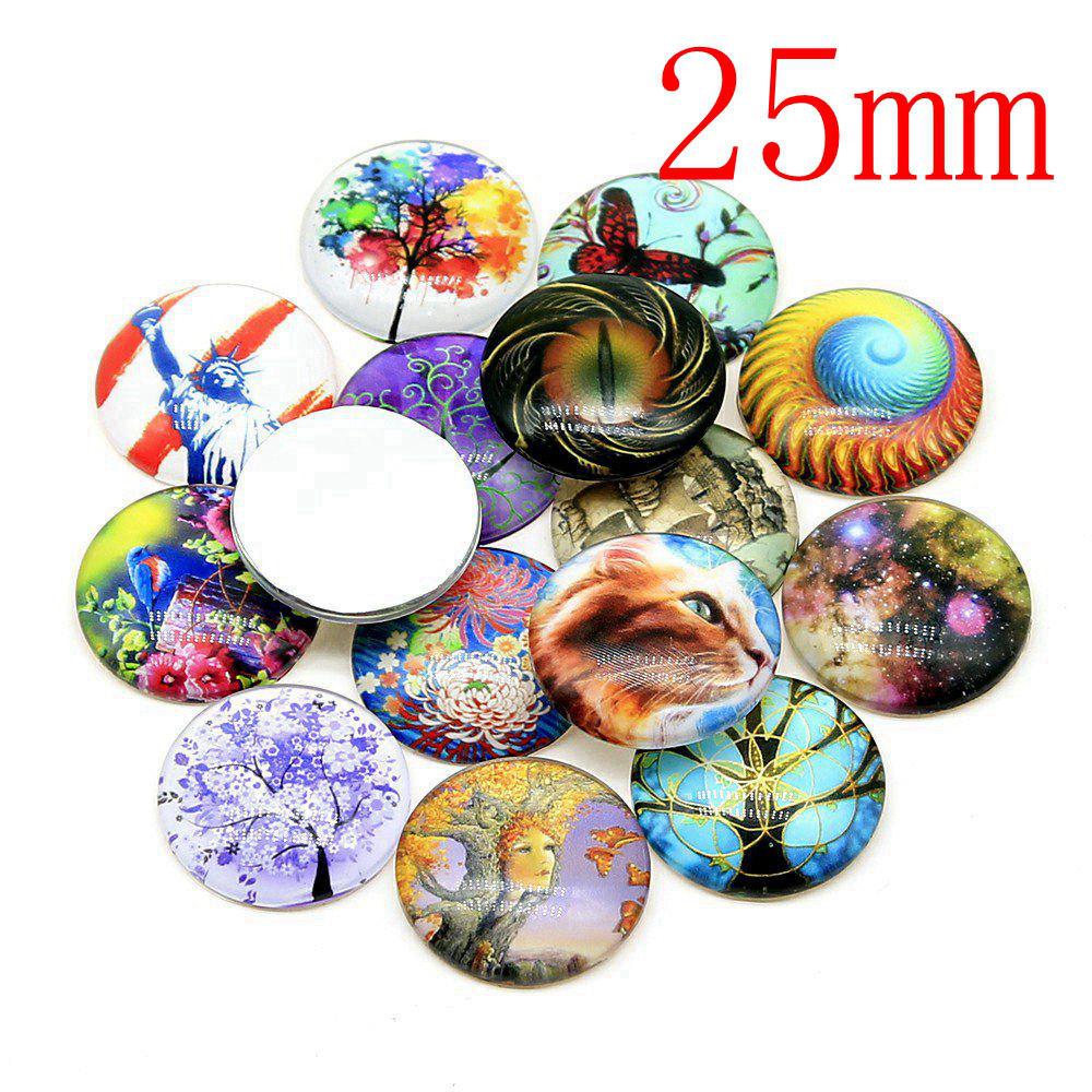 

Плоский задний стеклянный кабошон аксессуары части мужские ювелирные изделия оптом персонализированные материалы A08-10pcs-25mm