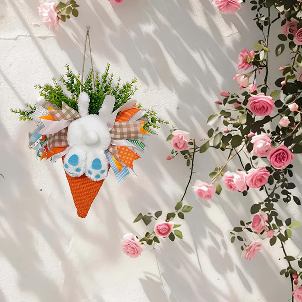 Easter Wreaths For Front Door Artificial Seasonal Easter Decor Front Door Garland Rabbit Decor Wreath For Indoor Outdoor Table