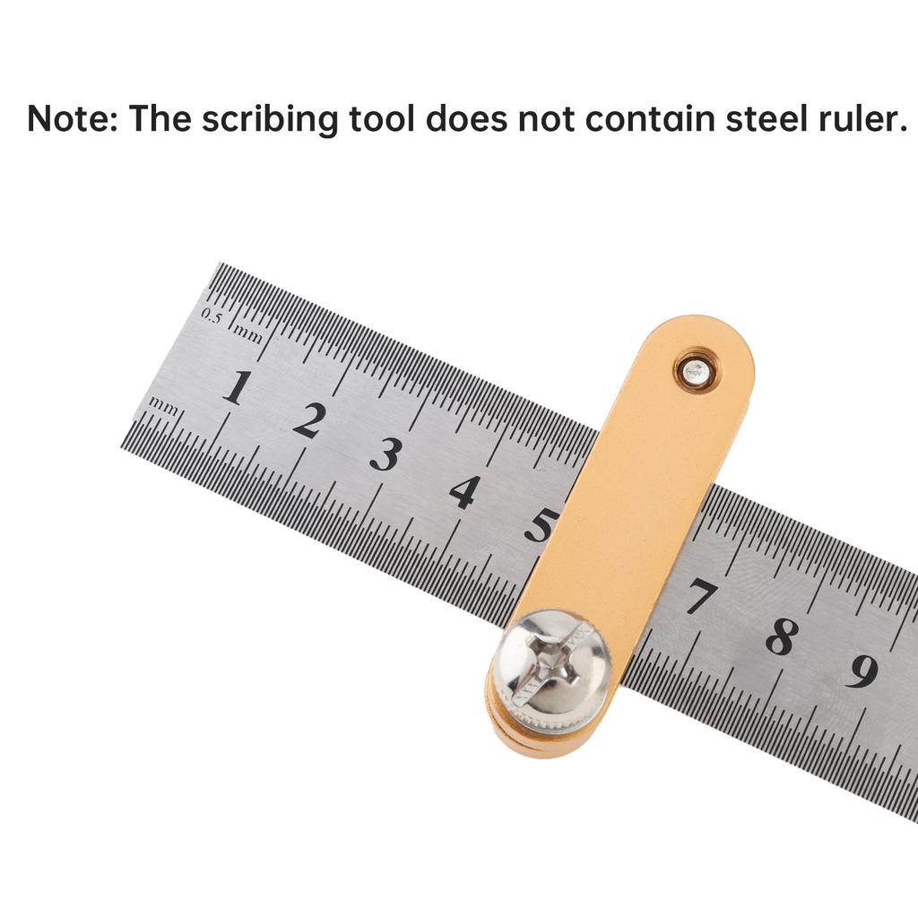 Aluminum Alloy Ruler Positioning Block, Multifunctional Scribing Locator for Woodworking and DIY Marking Work