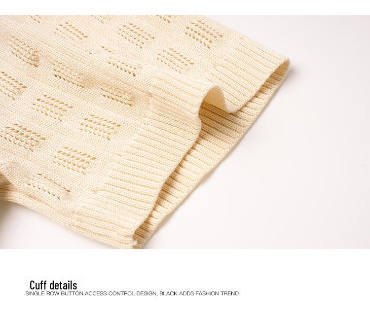Summer Lapel Short Sleeve Knit Polo: European & American Fashionable Men's Casual Button Cardigan Sweater.