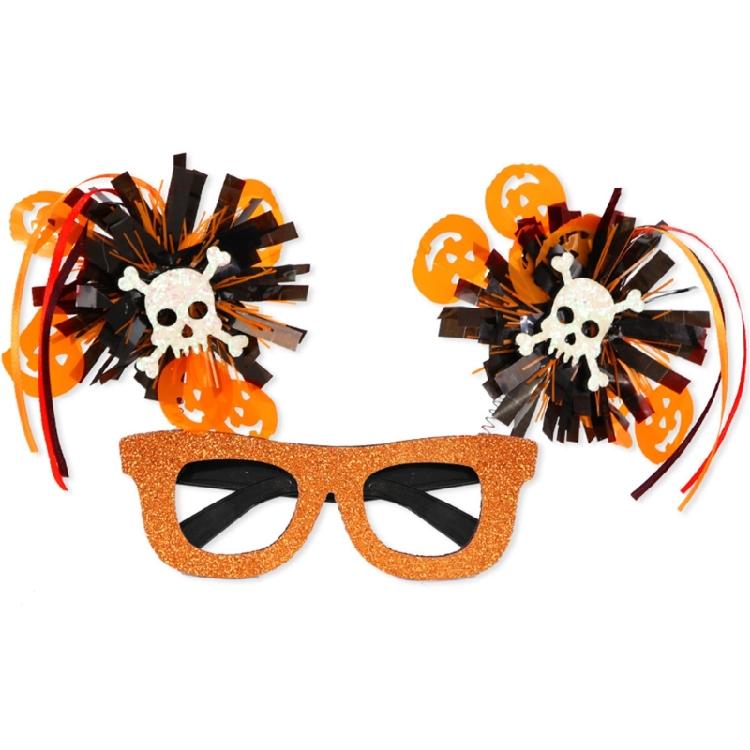 Festive Glasses Halloween Glittered Glasses Photo Props for Kids Teens Adult