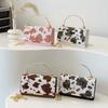 Yogodlns Women PU Leather Small Handbag Cow Print Crossbody Shoulder Bag for Work Daily Shopping Travel Phone Purse