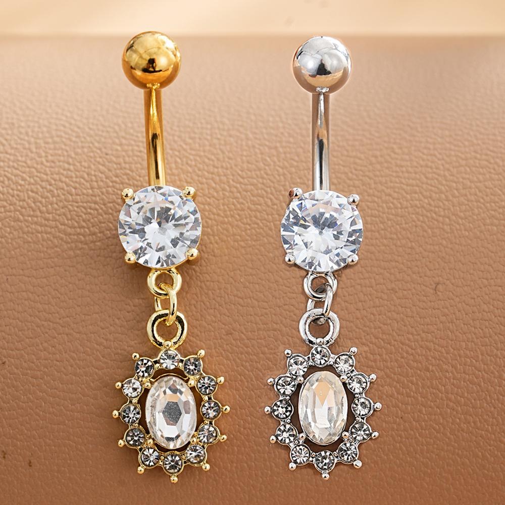 3/5 Reverse Crystals Faux Fake Belly Button Ring Belly Piercing Nombril Clip On Umbilical Navel Cartilage Clip Body Jewelry Gift