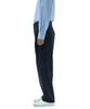 Neibieol Tropical Wool Double-Pleat Wide Pants - Deep Navy