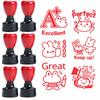 1PC Emoticons Encourage Stamp Portable Teacher Comments Stamp Award Praises Emoticon Seal DIY Scrapbook Seals Teacher Supply ZYF