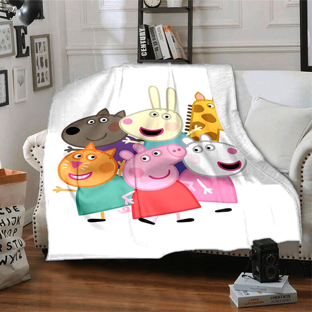 1pc Pink Pig (8) Blanket, Gift, for Men and Women, Soft Blanket, Good for Sofa Bed Couch Travel, Lightweight Flannel Blanket