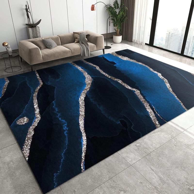 Fashion Modern Light Luxury Printing Large Carpet Anti-slip and Wear-resistant Soft Mat for Living Room Bedroom Rug Easy Clean