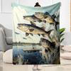 Fish Art Blanket Warmthful Decor Perfect for Office Chair Bed Sofa for All Occasions Modern Style Ideal Gift For Birthday Valentine'S Day