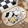 Cartoon Cute Diatom Mud Floor Mat Non-slip Mat Absorbent Mat Bathroom Sanitary Door Toilet Toilet Anti-drop Foot Mat