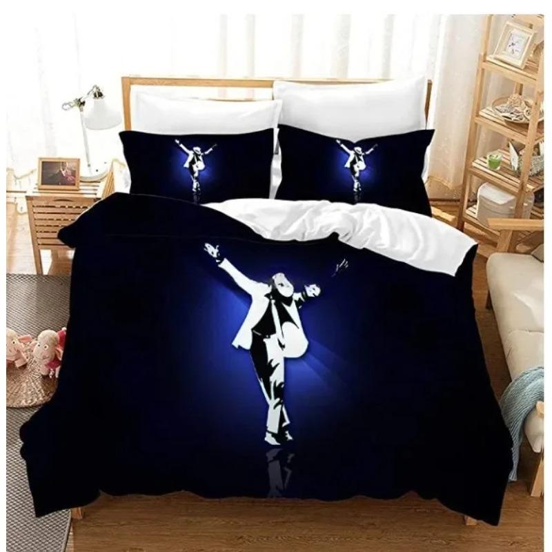 Academia Michael Jackson Star Duvet Cover Set 3D Print Comforter Cover Bedclothes for Boy Girl Bedding Sets Bedroom Decor