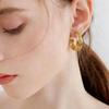 High-End Retro Textured Stud Earrings: Versatile, Luxurious Design for Women