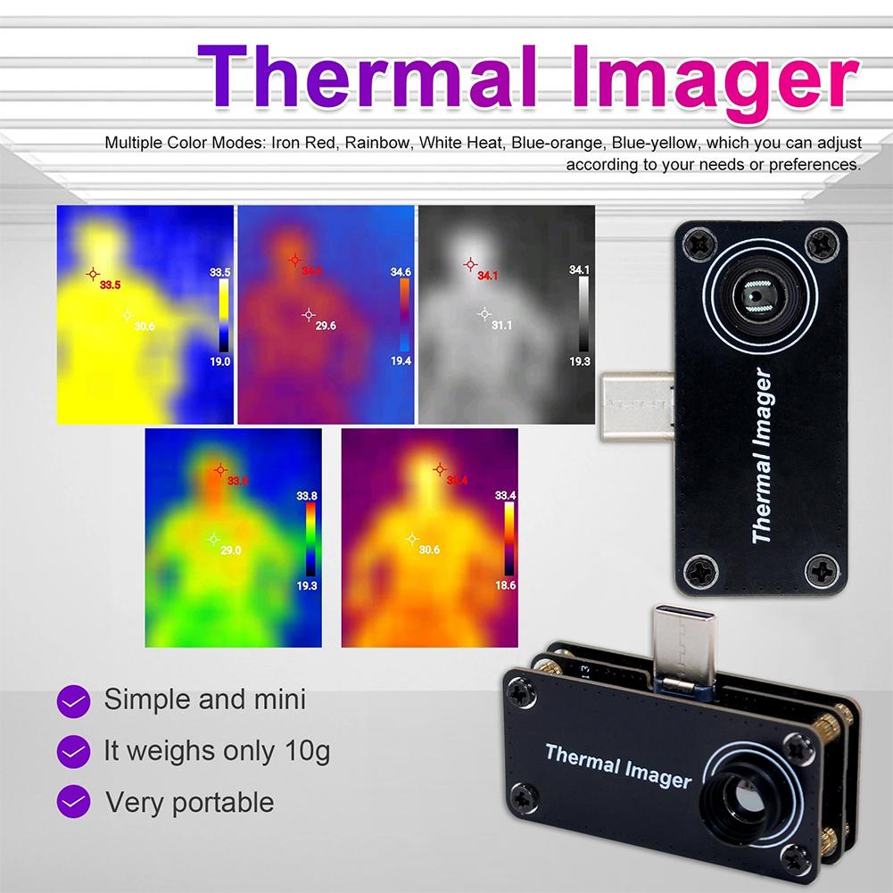 Type-C Thermal Imaging Camera -20~1000°C 32*32 Pixels Infrared Camera APP Control Mobile Thermal Imager for Android Mobile Phone