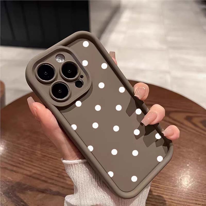 Hülle Für IPhone 16 13 15 11 12 14 17 Pro Max 16 Plus 17 Air 17 Pro 13 Mini 16E Niedliche INS Erdbeere Pünktchen Silikonhülle