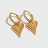 Trendy Heart Earrings: European & American Style Peach Heart Jewelry