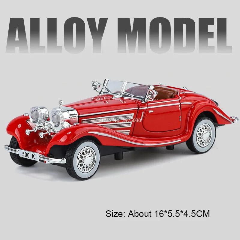 1:32 Scale Alloy Rolls Royce Phantom 500K Vintage Cars Model Toys Wheel Shock Absorption Pull Back Vintage Vehicle for Boys' Toy