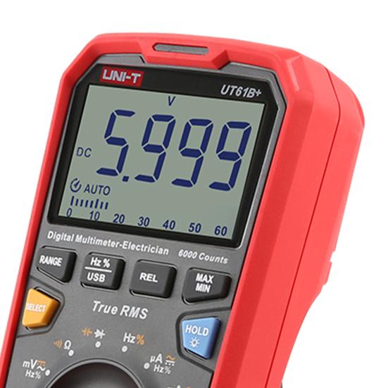 UT61B+ Digital Multimeter LCD Display Accurate Measurement Flame-Retardant ABS TRUE RMS AC/DC Voltage