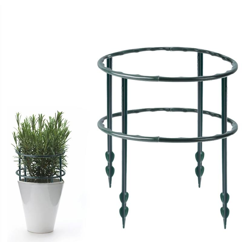 2/4/8PCS Plastic Plant Support Stake Semicircle Greenhouse Fixed Rod Indoor Flower Vine Climbing Bracket Garden Arrangement Holder