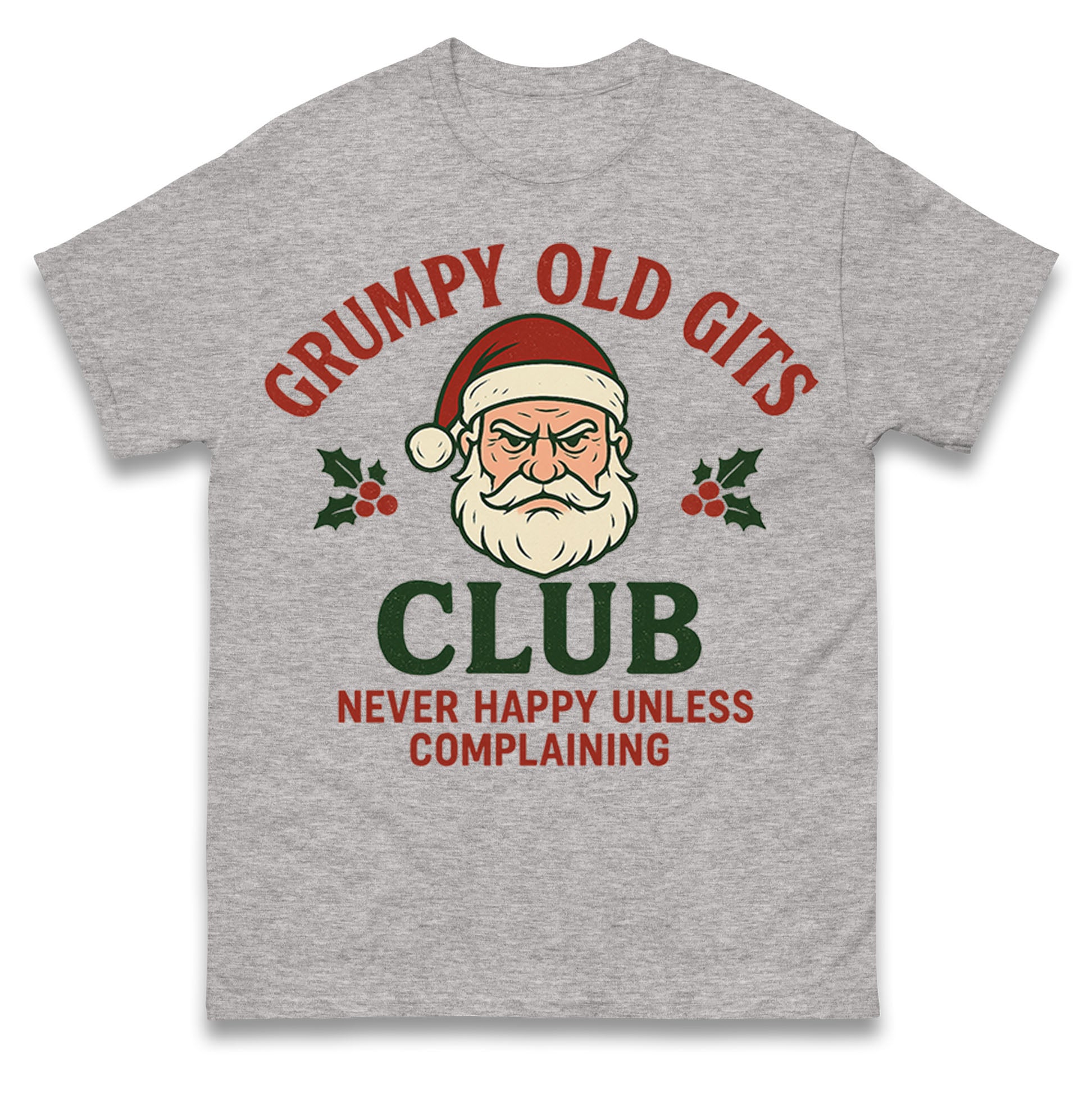Grumpy Old Gits Club Christmas T Shirt Tshirt Mens Womens Unisex Tops Tees 3XL