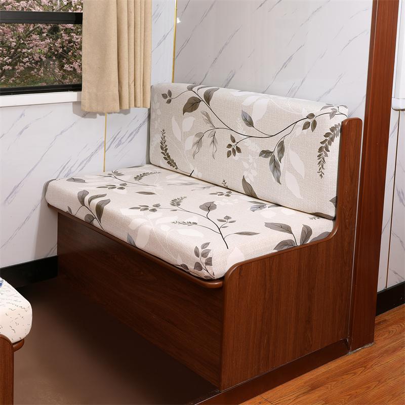 2 Stück/Set Blumenbedruckte Wohnmobil-Dinette-Kissenbezüge Elastische Spandex-Sofaabdeckung Outdoor-Wohnmobil Auto Sitzbank-Schutzabdeckung Zuhause