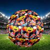PAC Print Size 5 Soccer Ball, PU Wear Resistant Football for Match Training and Daily Practice, Birthday Gift for Soccer Fans
