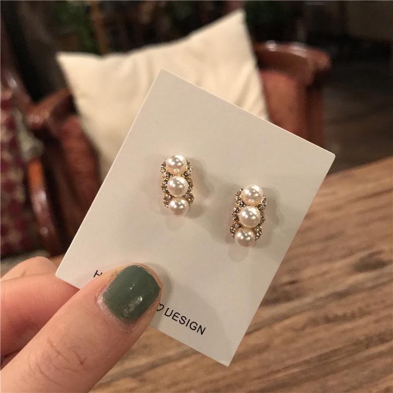 Autumn/Winter 2025 Trendy Checkered Mosaic Earrings for Women