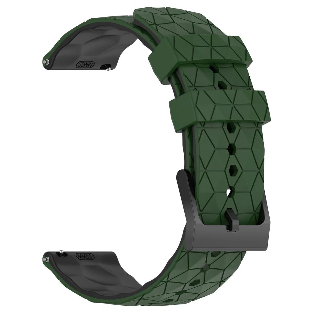 Football Pattern 22mm 20mm Silicone Strap for Garmin Forerunner 55 165 265 965 255 955/Venu 3 2 Band for Garmin Vivomove Trend