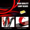 120 cm LED Spoiler Auto Licht Für Universellen Heckflügel Schwarze Kohlefaser Die 3. Rückleuchten LED Bremslicht 12V