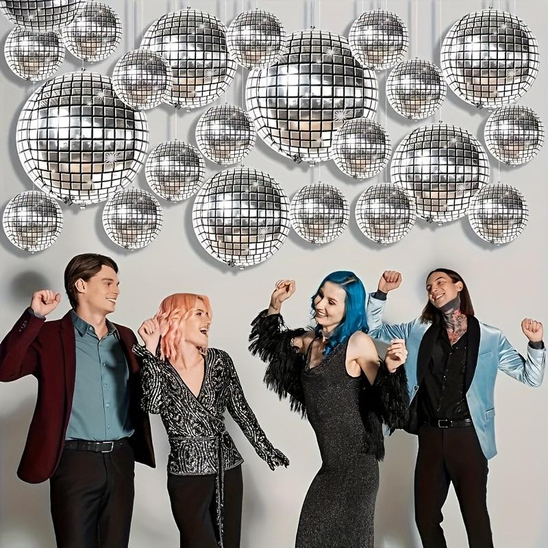 Silver disco balloons are suitable for birthday parties, anniversaries, 70s and 80s themed events, cocktail parties, and dances