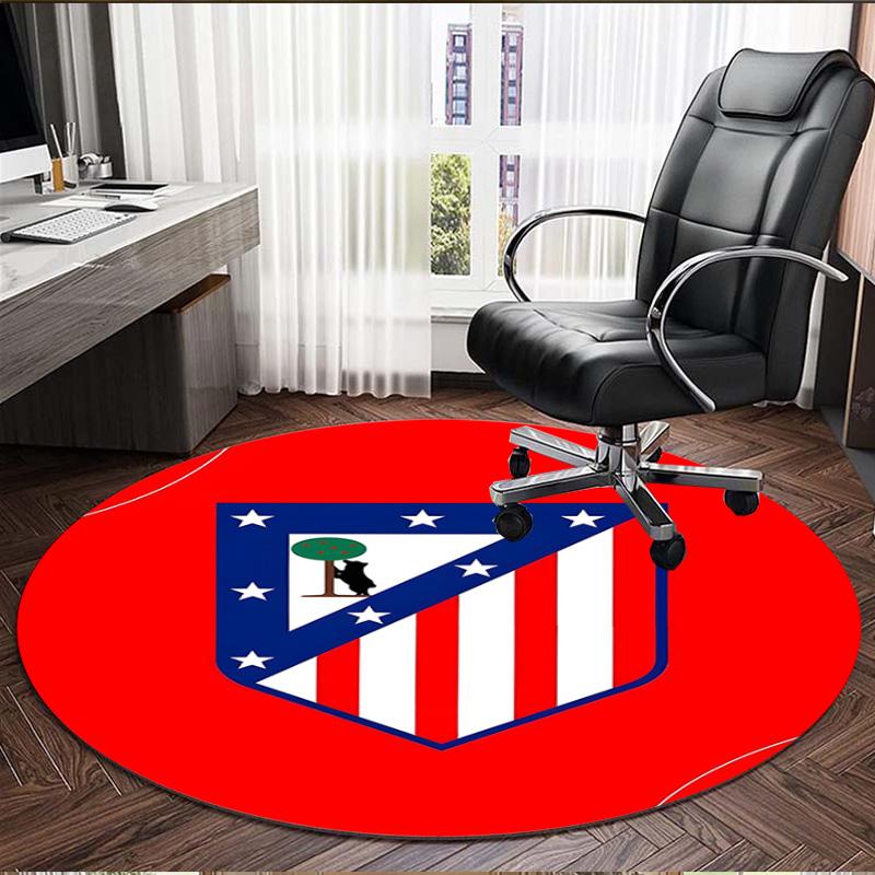 Football Club Print Round Rug, Washable Floor Carpet, For Entryway Dorm Laundry Room Office Study, Home Decor Birthday Christmas Gift