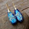 Colorful Droplet Pendant Earrings Teardrop Shape Dangle Earrings  Fashion Accessories